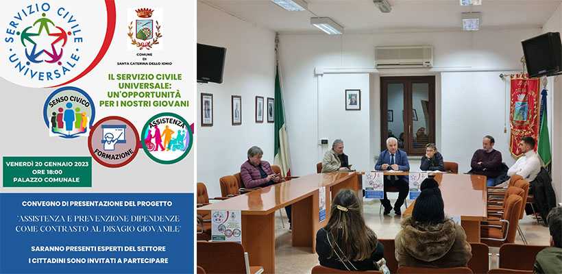 Al via il servizio civile universale a Santa Caterina dello Ionio: presentato il progetto, i dettagli