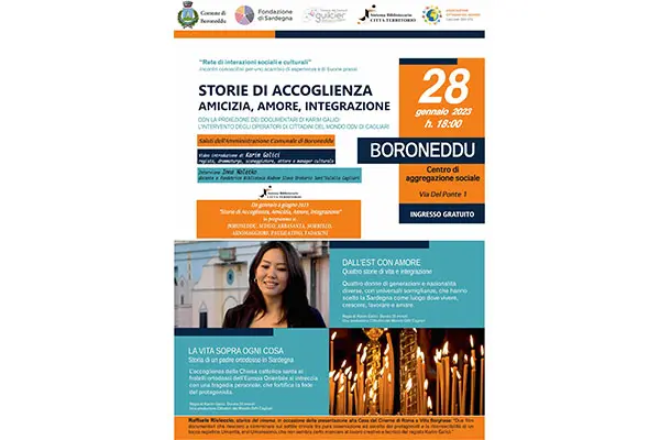 Boroneddu (OR), sabato 28 gennaio “Incontri conoscitivi” Serata cinematografica all’insegna del sociale