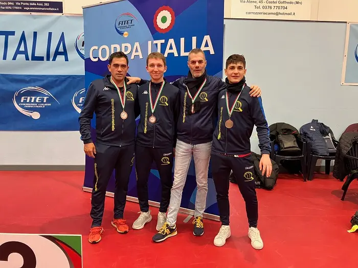 Tennistavolo Norbello: che bronzo in Coppa Italia maschile!