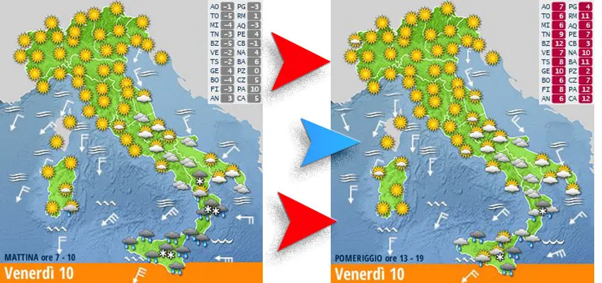 Meteo: Pioggia, Vento e tanta Neve su 2 regioni; è ancora Allerta nelle Prossime Ore, i dettagli