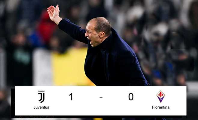 Calcio, Serie A: Juve-Fiorentina 1-0. Mister "Allegri esulta esageratamente per l'annullamento gol al Var ammonito"