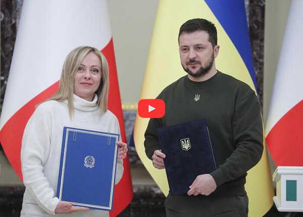 Guerra. Premier Meloni in Ucraina da Zelensky: "L'Italia non tentennerà Video