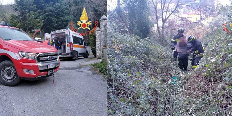 Intervento eroico della squadra dei Vvf di Lamezia Terme per soccorso persona caduta in un burrone