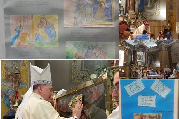 Le scuole di Gimigliano ricordano con l'arcivescovo Maniago il ritorno del Quadro della Madonna di Porto nel 1807