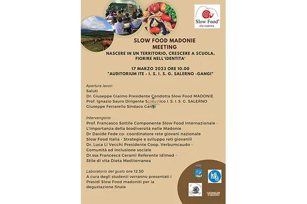 A Gangi il convegno “Nascere in un territorio, crescere a scuola, fiorire nell’identità” a cura di Slow Food Madonie