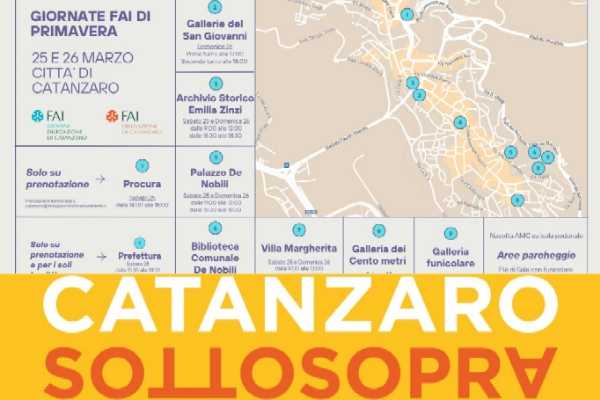 Sabato 25 e domenica 26 marzo Giornate FAI di Primavera a Catanzaro: i servizi, l'isola pedonale e il programma