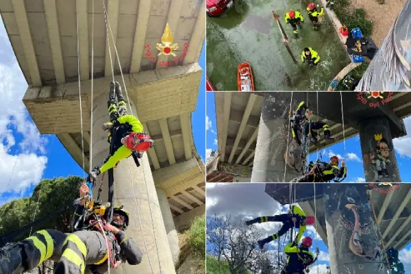 Addestramento Vvf SAF per soccorso in ambienti impervi al Parco della Biodiversità di Catanzaro