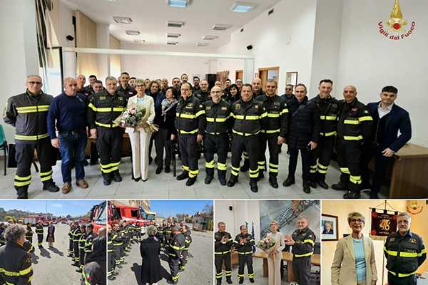 Visita del Prefetto di Crotone al Comando dei Vvf: ringraziamenti per la professionalità dimostrata durante l'emergenza a Steccato di Cutro.