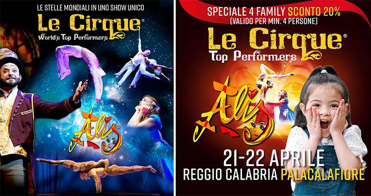Palacalafiore per la prima assoluta in Calabria di Alis Gran Galà, lo show delle meraviglie di “Le Cirque Top Performers” a Reggio C.