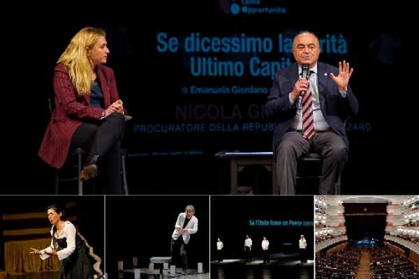 La legalita’ in scena al Politeama di Catanzaro: spettacolo e dibattito con Giulia Minoli e Nicola Gratteri