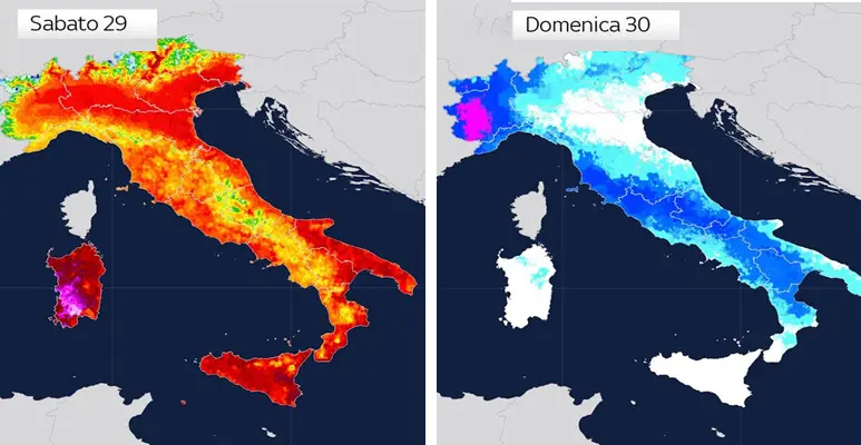 Meteo: Weekend, Sabato il picco del Caldo, 1° Maggio burrascoso, previsioni