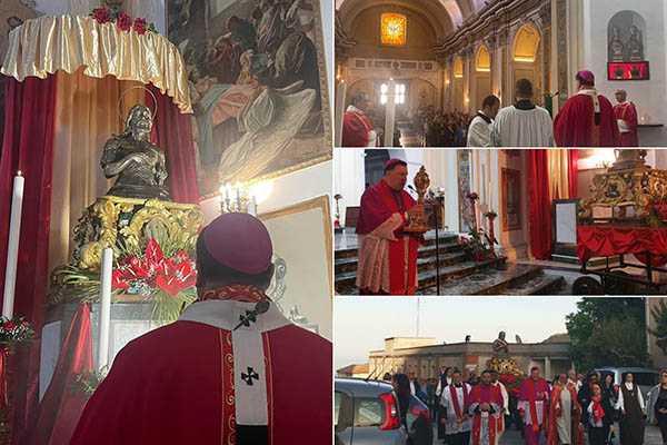 Mons. Claudio Maniago celebra la festa di Sant'Agazio, patrono di Squillace: un legame secolare tra città e Santo