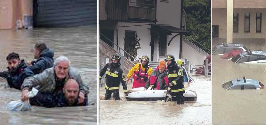 Alluvione in Romagna: nuova esondazione fuga sui tetti, due morti e una donna dispersa, 900 persone evacuate mentre la situazione si aggrava