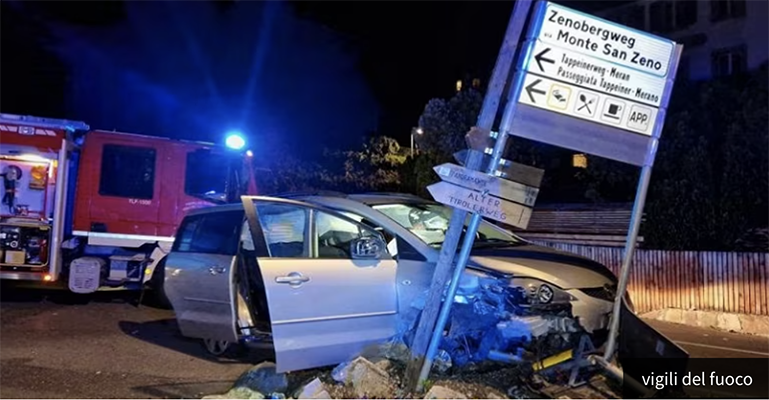 Incidenti stradali. Doppio scontro sulla Strada del Vino: bilancio quattro feriti tra Termeno e Monte San Zeno