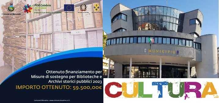 Bovalino: finanziato con quasi 60 mila euro il sostegno per Biblioteche ed archivi storici pubblici