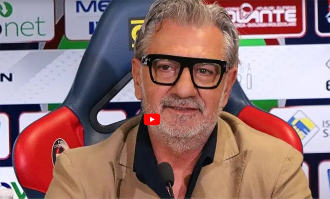 Calcio. FC Crotone. Presidente Vrenna discute delusione e progetti futuri. Video