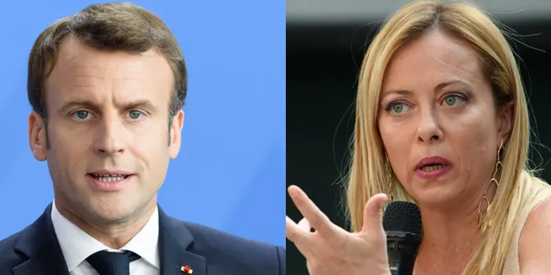 Parigi: Emmanuel Macron riceve Giorgia Meloni all'Eliseo