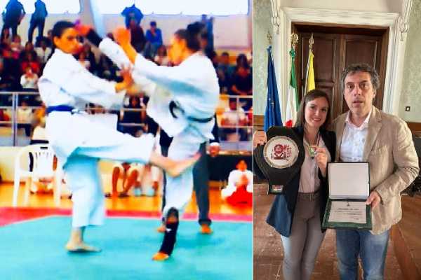 Perla Martino, la campionessa catanzarese del Karate Full Contact, onorata dal Sindaco Nicola Fiorita