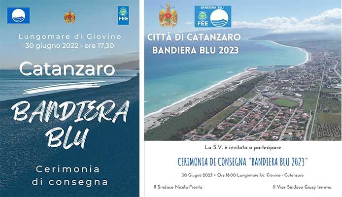 Ecco il Il programma ufficiale della cerimonia Catanzaro città Bandiera Blu 2023 domani sul lungomare di giovino