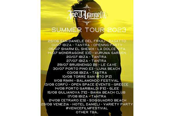 Il dj e produttore internazionale JOE T VANNELLI si esibisce dal vivo con SUMMER TOUR 2023