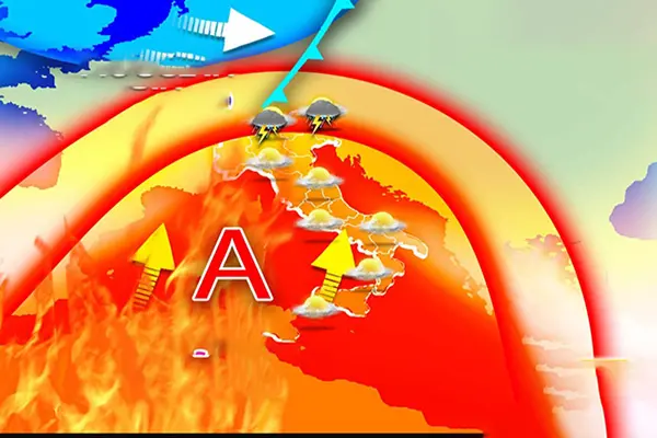 Meteo: Weekend con temporalesche, seguito da un'infuocata settimana con anticiclone africano. I dettagli