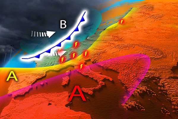 Allerta Meteo: caldo africano Vs break temporalesco - rischio grandine nella prossima settimana