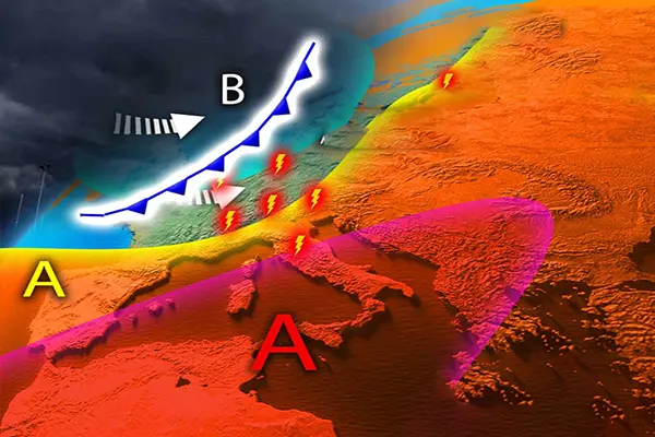 Allerta Meteo: caldo africano Vs break temporalesco - rischio grandine nella prossima settimana