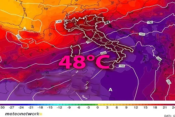 Allerta Meteo. Caronte bis": secondo picco di caldo estremo con temperature fino a 48°c: ecco dove