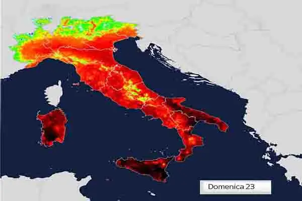 Meteo. domenica rovente: Caronte bis infiamma l'Italia con un'ondata di caldo intenso e afoso. I dettagli