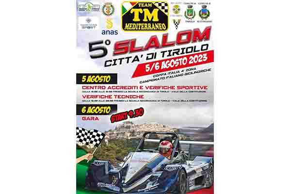 Riaccende i motori lo “Slalom città di Tiriolo” 5 e 6 agosto 2023. I dettagli