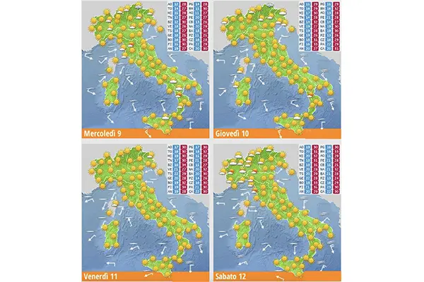 Ritorno del gran caldo africano: weekend di sole e temperature roventi in Italia. Tutti i dettagli
