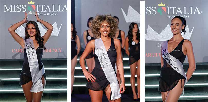 Miss Italia Calabria a Mangone: Incoronata Verterame, Miss Framesi Daniela Tedesco e Miss Rocchetta Bellezza Perciavalle