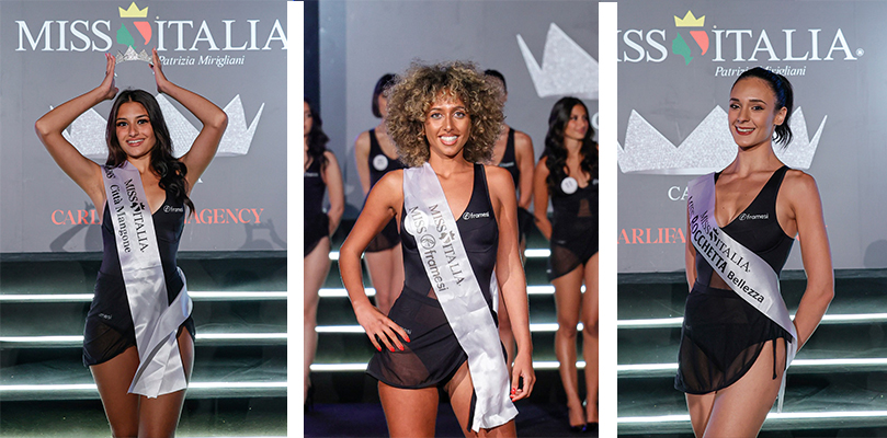 Miss Italia Calabria a Mangone: Incoronata Verterame, Miss Framesi Daniela Tedesco e Miss Rocchetta Bellezza Perciavalle