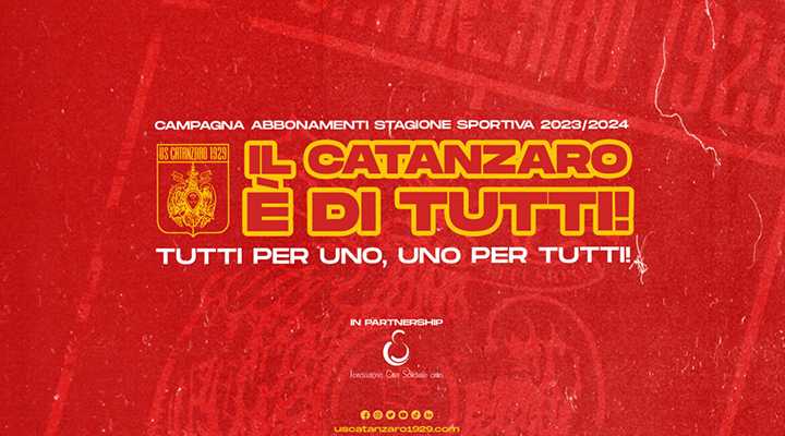 Calcio Serie B. Il Catanzaro è di tutti: riparte la campagna per l’abbonamento sospeso