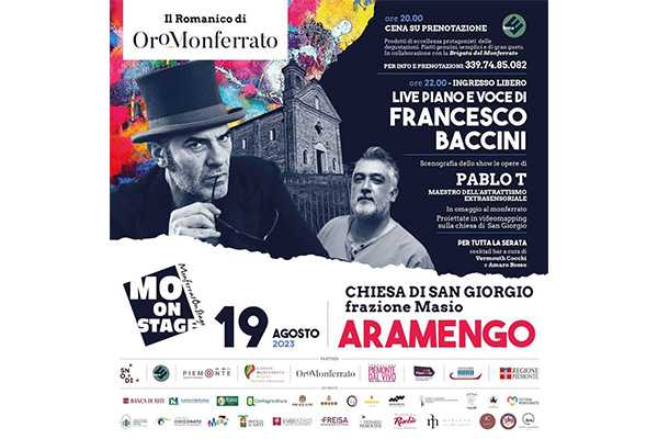 Monferrato On Stage: il 19 agosto a Aramengo (Asti)