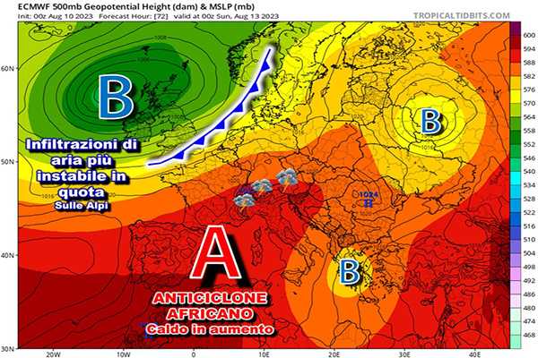 Meteo: anticiclone africano 'Nerone': caldo, temporali e grandine nel weekend meteo in Italia. I dettagli