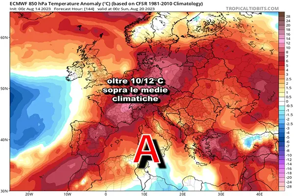 Meteo. Anticiclone Nerone Vs Caronte: analisi delle ondate di calore e differenze climatiche. I dettagli