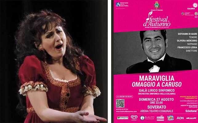 XX Festival d’autunno, domenica 27 all’arena del Teatro comunale di Soverato il concerto “Maraviglia. Omaggio a Enrico Caruso”