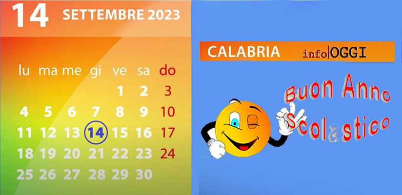 Calendario scolastico Calabria 2023-2024: inizio il 14 settembre, fine l'8 giugno, 203 giorni di lezione. Tutti i dettagli