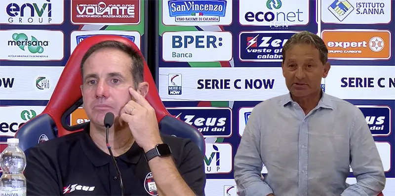 Calcio Serie C. Zauli e Caneo: dichiarazioni post-partita Crotone-Turris: analisi della sconfitta e sogno di continuare. (highlights-video)