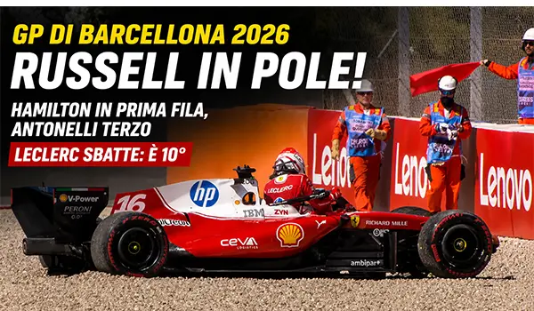 Formula 1 GP di Barcellona 2026, Russell conquista la pole davanti a Hamilton. Antonelli terzo, incidente per Leclerc