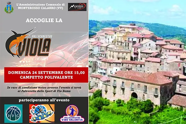 Monterosso Calabro accoglie la Pallacanestro Viola Reggio Calabria. Sindaco Lampasi: evento epocale.