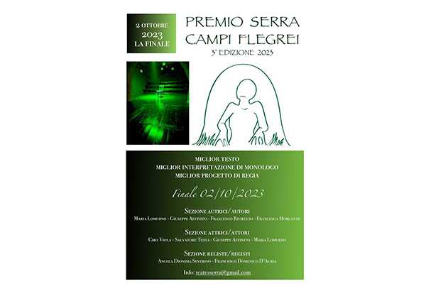 Premio Nazionale “Serra - Campi Flegrei”. Finale il 2 ottobre