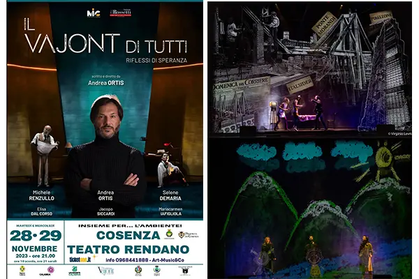 Domani sulla Diga del Vajont l’anteprima dello spettacolo Vajont “Riflessi di Speranza” Teatro Rendano di Cosenza. Tutti i dettagli