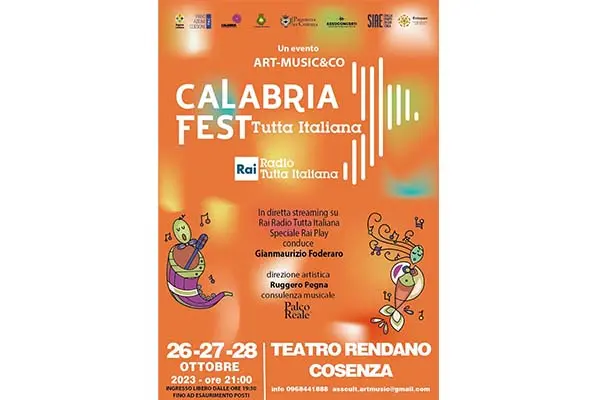 Ultimi preparativi per il “Calabria Fest Tutta Italiana” Dal 26 al 28 ottobre al Teatro Rendano di Cosenza! Tra i 15 big della nuova musica d’Autore anche Aiello, Karima, Maninni, Fiat 131, Serena Brancale E Clara