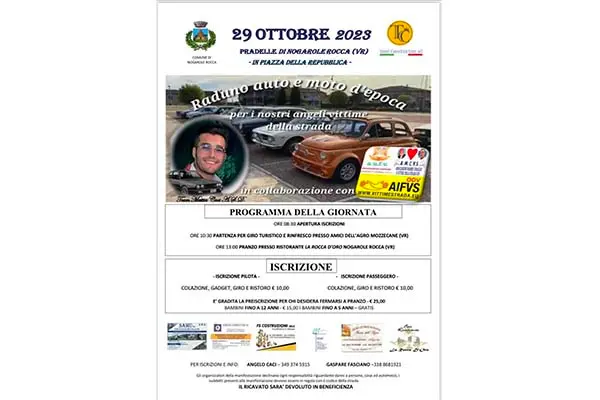 Raduno di auto e moto d’epoca per vittime della strada, Angelo Caci (papà di Mattia): Tutti i dettagli