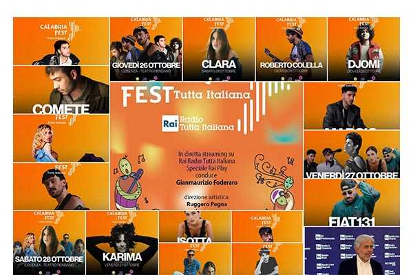 Torna da domani a sabato il “Calabria Fest Tutta Italiana”, Il Festival della Nuova Musica Italiana al Teatro Rendano di Cosenza!