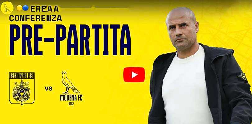 Calcio Serie BKT. Modena, Mister Bianco a Catanzaro coi piedi per terra. Video