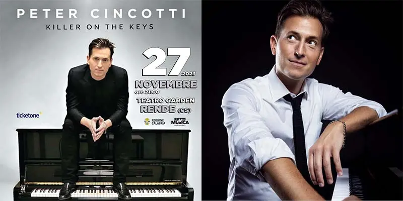 La Popstar newyorchese Peter Cincotti il 27 novembre al Teatro Garden di Rende chiude Fatti di Musica 2023