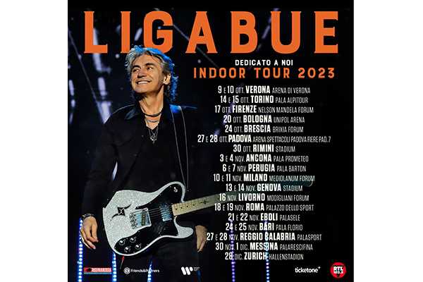Luciano Ligabue: Tour nei Principali Palasport del Nuovo Album 'DEDICATO A NOI’